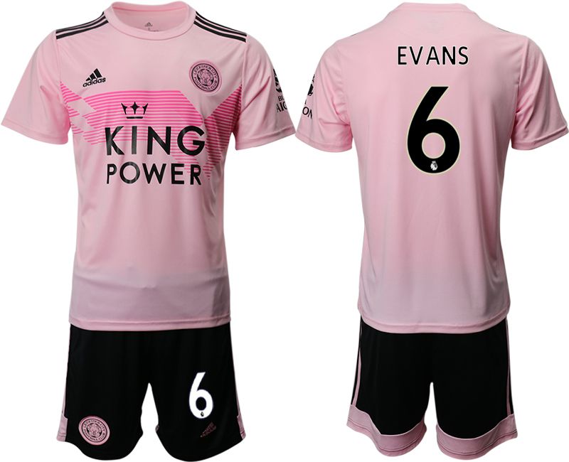 Men 2019-2020 club Leicester City away #6 pink Soccer Jerseys